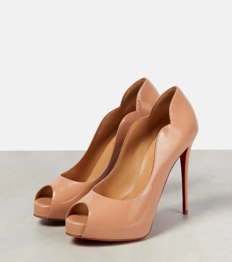 Patent Leather Stiletto High Heels Hot Chick Platform Sandals Sexy Peep Toe Large Size Sexy Party Women's Shoes Sandalias Mujer