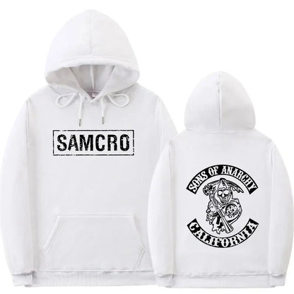 Autumn and Winter Printed Pure Cotton Fashion Trend Hip-hop Loose Casual Hoodie for Men and Women, The Son of Anarchy
