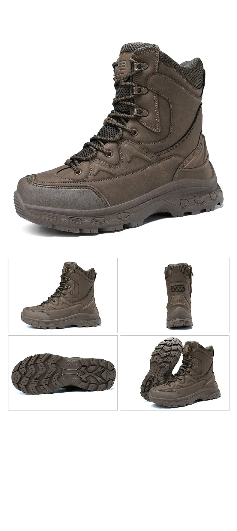 Fashion Men Boots Desert Tactical Boots Mens High Top Outdoor Hiking Shoes Waterproof Ankle Work Safty Sneakers