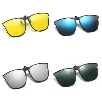 New PC Clip Sunglasses for Outdoor Fishing and Driving. Clip Sunglasses for Day and Night Use.