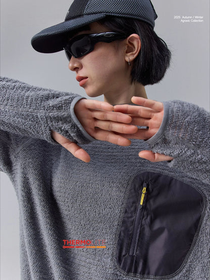 All Season 190g Ultra-light Breathable Thermal Hoodie, Urban Outdoor Techwear Mid-layer with Thumbholes & Zip Pocket