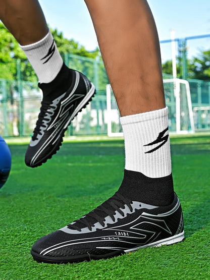 TF Turf Soccer Cleats Breathable Material Comfortable Fit Non-Slip Durable Rubber Sole Professional for Training