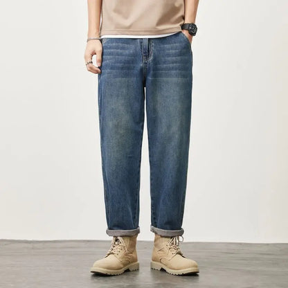 Summer Micro-cone Straight Jeans for Men Loose Comfortable and Versatile Casual Teenager Trendy Retro Trousers jeans for man