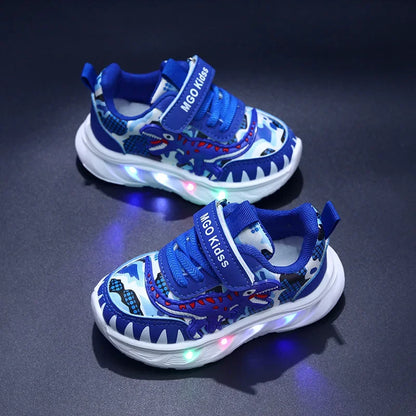 2026 New  Boys Led Lighted Shoes Fashion Mickey Children's Casual Sneakers Kids Luminous Shoes Sport Shoes Lighted Shoes