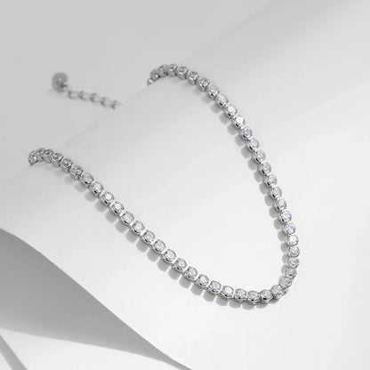925 Sterling Silver Sparkling CZ Tennis Bracelet Round Zirconia Platinum Plated Bracelet For Women Fine Jewelry Gift