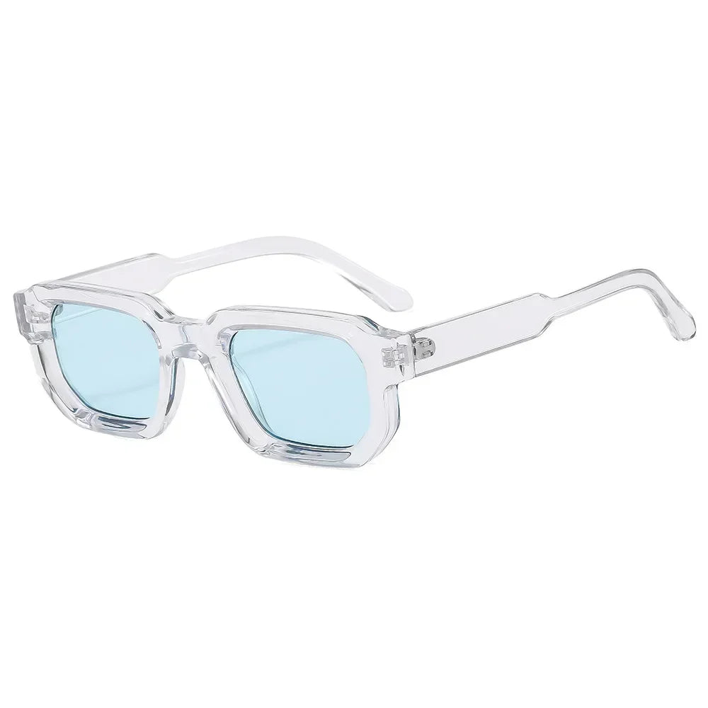 Fashion Blue Square Sunglasses For Women Men Retro Luxury Designer Clear Lens Sun Glasses Shades UV400 Eyeglasses