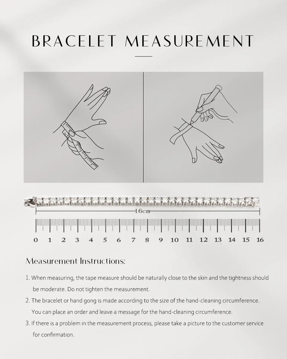D Color Round Cut 5.0 4.0mm Moissanite Tennis Bracelet for Women Man Real 925 Sterling Silver Pass Diamond Tester Gift