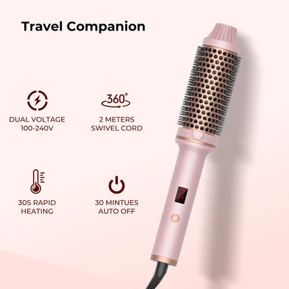 Valentine Gift Hair Curler Straightener Electric Hair Brushes Hot Comb Professional Curling Iron Heated Anti-Scald Thermal Brush