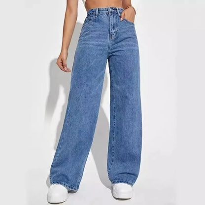 Waist Slim Fit Denim Pants