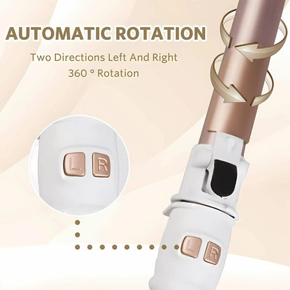 Automatic Hair Curling Iron 28mm Ceramic Barrel Rotating Curler for Big Waves and Smooth Damage Free Hair Styling