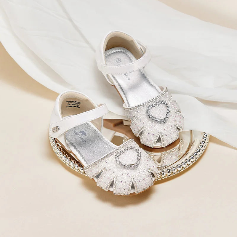 Baby Girls Sandals Summer Cute Baby Soft Leather Shoes Party Outdoor Children's Princess Crystal Shoes Cool DB2252060