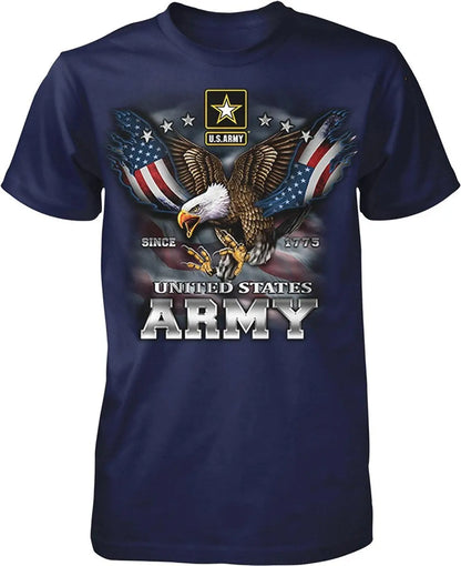 US Army Since 1775 Eagle USA American Flag Wings Men's T-Shirt wholesale cheap graphic t shirts 2024 streetwear t-shirts