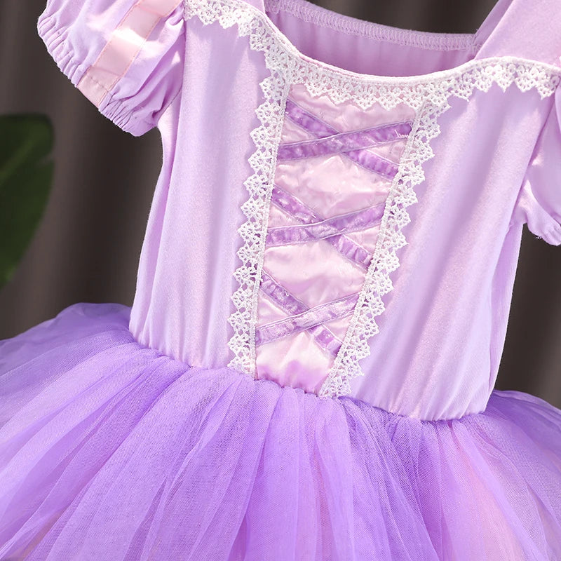 Princess Ballet Tutu Dress with Cape for Toddler Little Girls Ballerina Dance Costume Outfit Dancewear, Blue/Purple/Yellow
