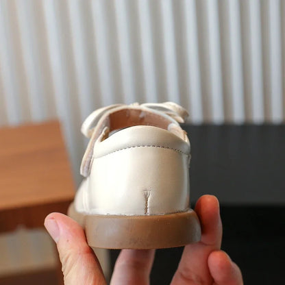 Spring Autumn Girls Soft Leather Shoes Embroidery Flower Princess Sweet Kids National Style Children Flat Mary Janes Dress Shoes