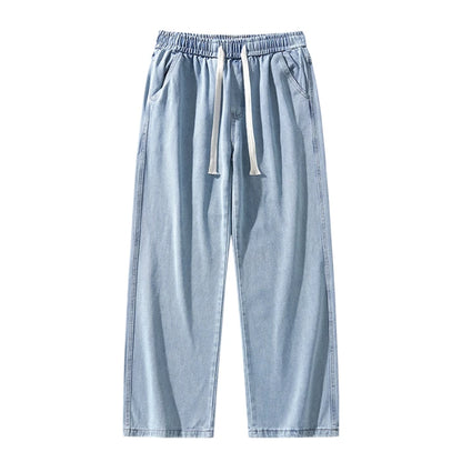 Men's American Style Loose Straight Leg Jeans Vintage Spring Summer New Arrival Drapey Trendy Wide Leg Long Pants