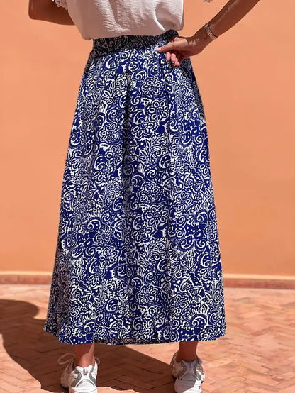Women's High-Slit Midi Skirt