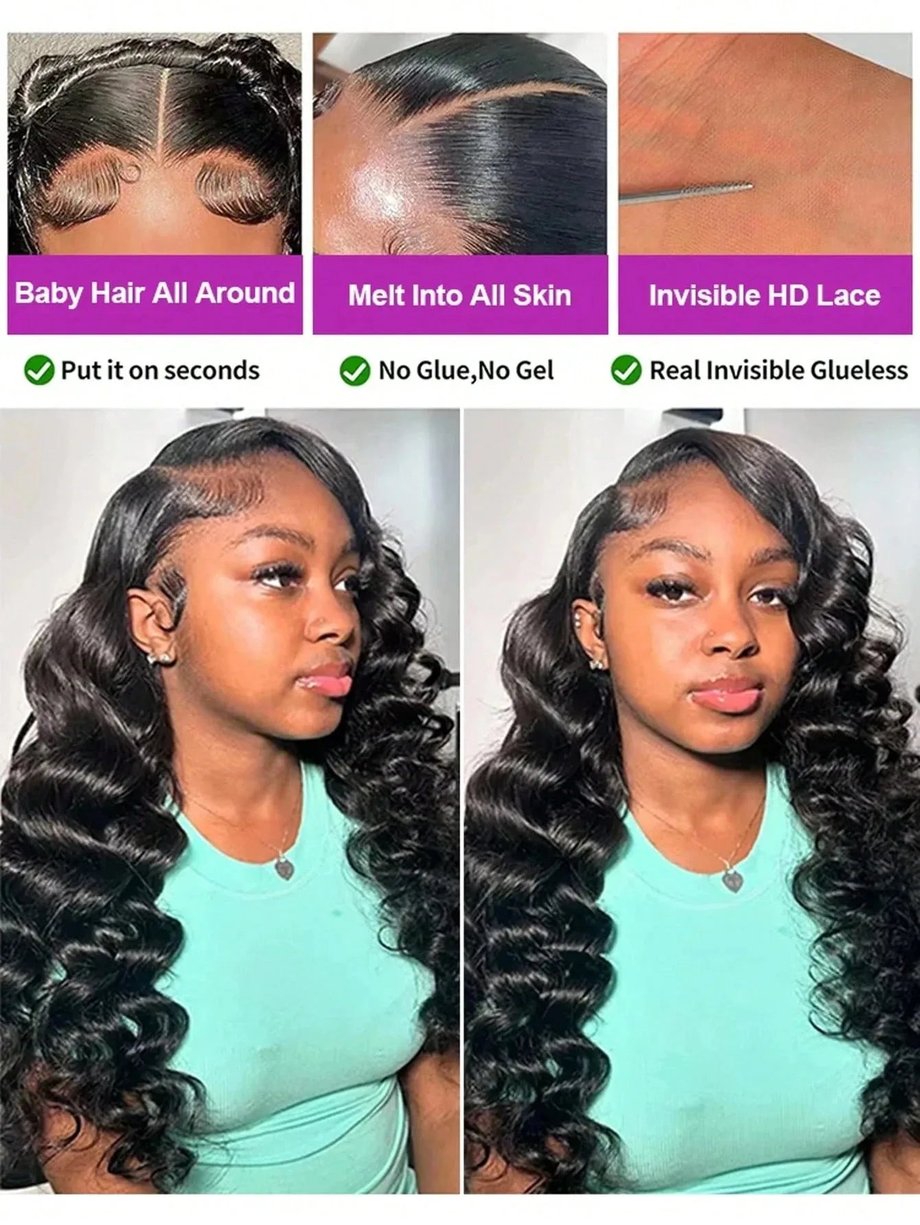13X6 Deep Wave Frontal Wig 13x4 HD Transparent Lace Frontal Wigs Remy Glueless Deep Curly Lace Front Human Hair Wigs For Women