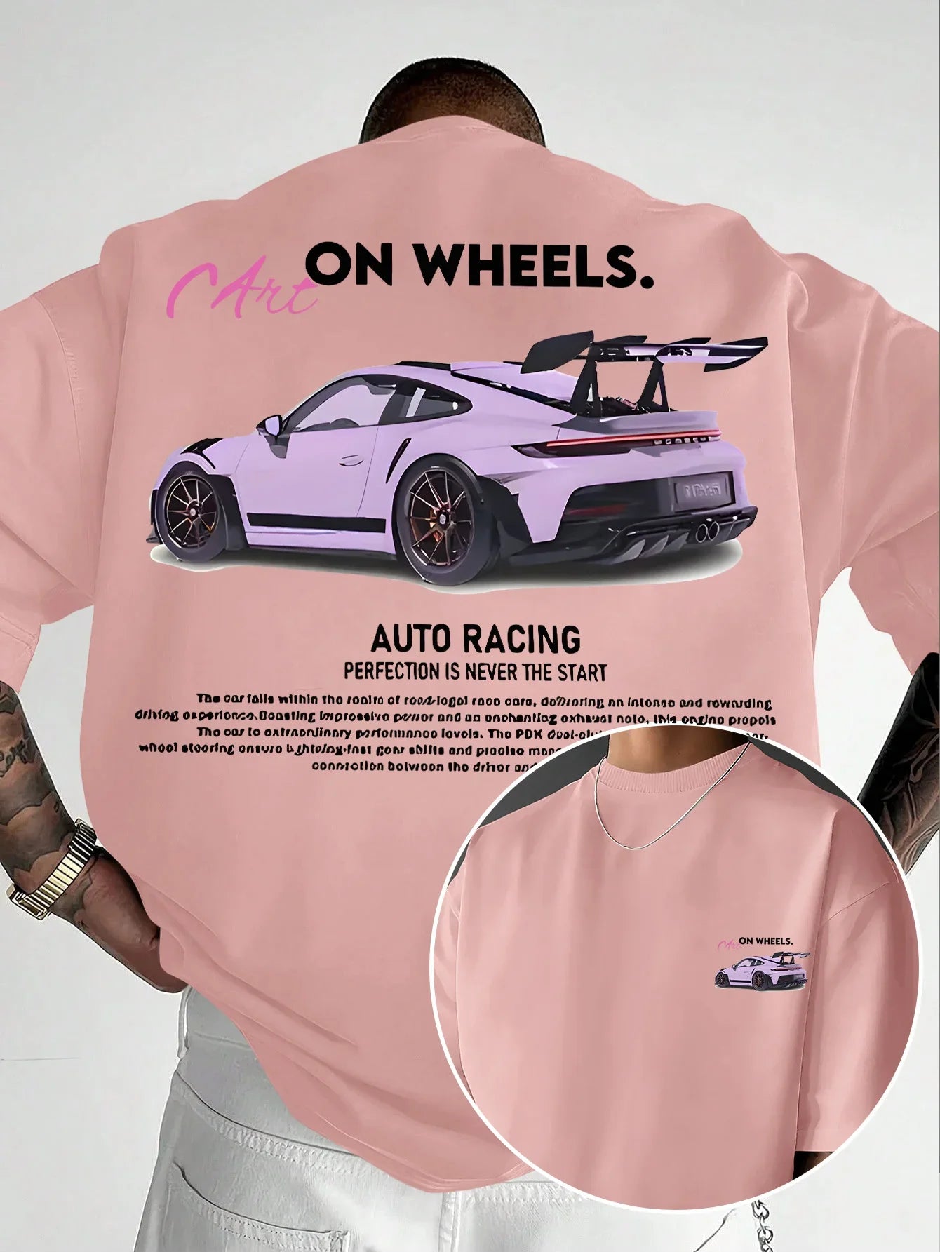 Men Summer Super Sports Car Theme T-Shirt Speed and Style Street Fashion Must Have Exquisite Illustration Design Summer Style