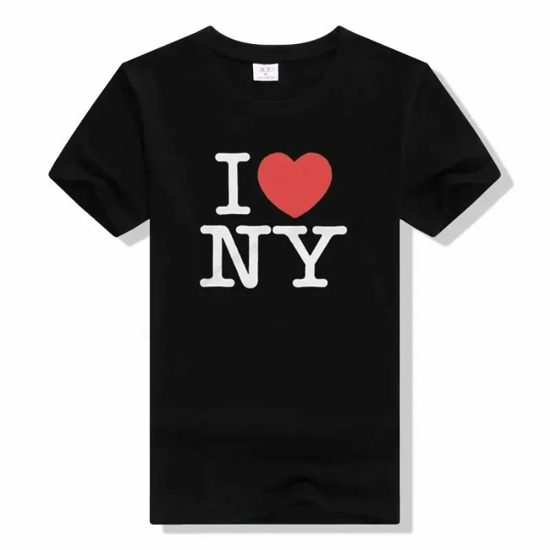 2026 New I Love New York T-shirt I Love New York Slogan Letter Print Street Style