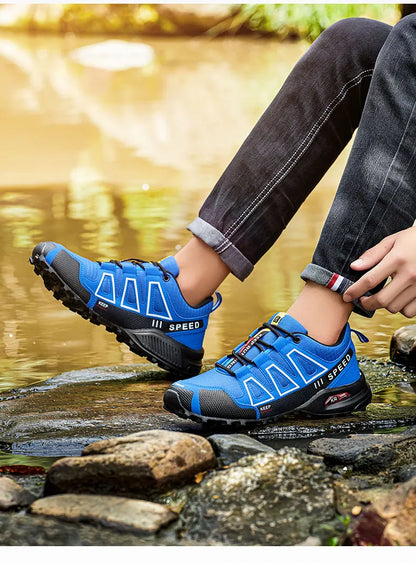 Men‘s Waterproof Hiking Shoes Outdoor Trainers Lace-up Climbing Shoes Women Trekking Sneakers Anti-slip Hunting Tactical Sneaker