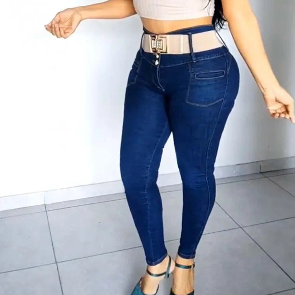 Women Skinny Jeans High Waist Thin Denim Pencil Pants