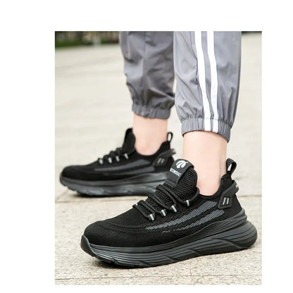 Men's Summer Labor Protection Shoes Insulated Anti-Smashing Anti-Piercing Steel Toe Caps Safety Comfortable Work Footwear