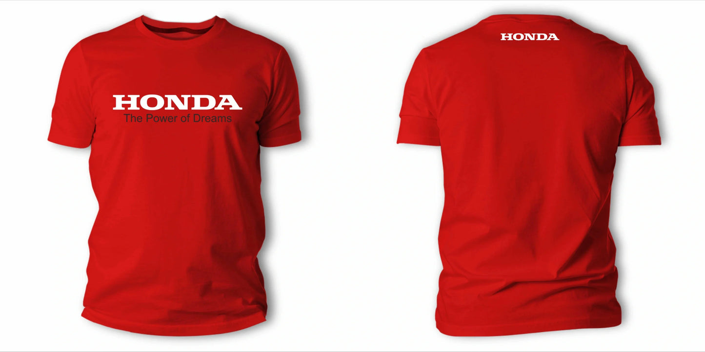 2026 Men's and Women's T-shirts, Summer Y2K Style, Honda Racing High-End Pure Cotton Short-Sleeve Shirts