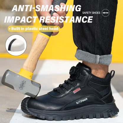 The New Fashionable Men's Insulated 6KV Safety Shoes Are Waterproof  Puncture  Slip Resistant  Comfortable and Breathable