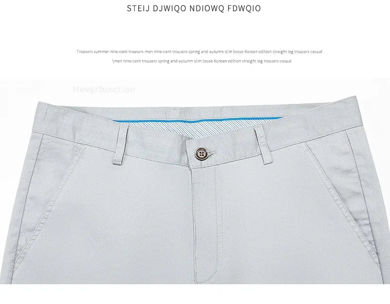 Business Pants Men Summer Clothes New Straight Classic Fashion Casual Long Pants Breathable Formal Trouser Male