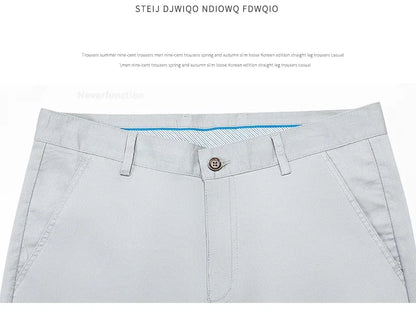 Business Pants Men Summer Clothes New Straight Classic Fashion Casual Long Pants Breathable Formal Trouser Male