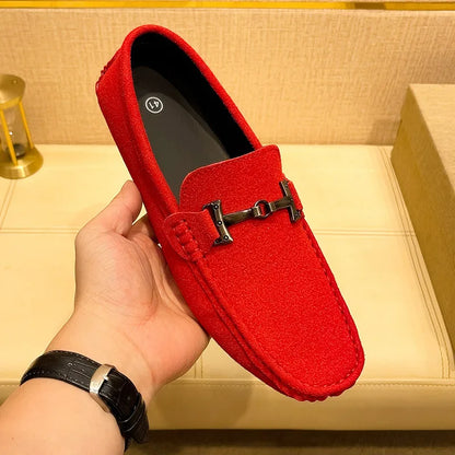 Suede Men Casual Shoes Lazy Shoes Male Breathable Slip-on Mens Driving Flat Shoes Comfortable Boat Shoe Loafers Moccasins