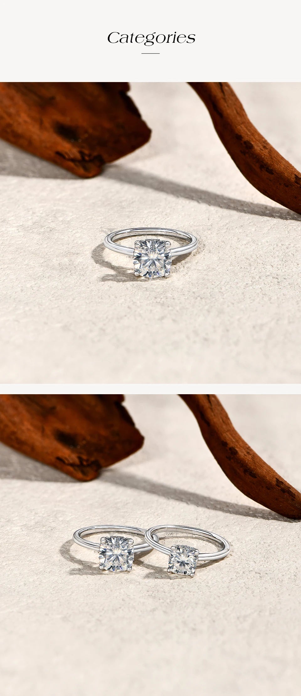 Cushion Cut 1.5ct 2.5ct Moissanite Ring DVVS1 925 Silver 18K Gold Plated For Women Engagement Wedding Band Fine Jewelry