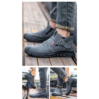 Labor protection shoes with steel toe caps, anti smashing and anti stabbing welding shoes, anti slip and wear-resistant shoes