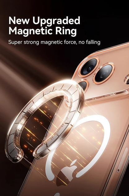 Magnetic Case For iPhone 17 Pro Max Case Anti Yellow Transparent Cover For iPhone 17 Pro Max Wireless Charger Thin Cover