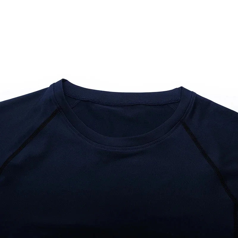 Clothing Fitness Summer Compression Sweatshirt Short Sleeve Men's Running Quick-Dry Top Gym Workout Bodybuilding T-Shirt S-3XL