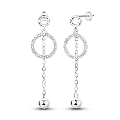 925 Sterling Silver Multi Layer Starry Tassel Drop Earrings Women Earrings Charm Trend Versatile Party Jewelry Gifts