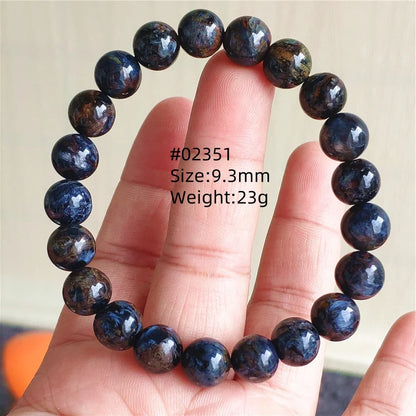 Natural Blue Pietersite Bracelet Women Men Beads Round Beads Chatoyant Cat Eye Fire Pietersite Namibia AAAAAA