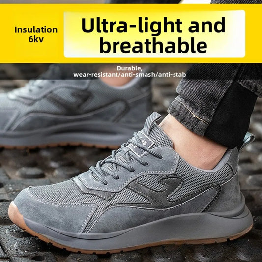 Men's Safety Shoes Anti Smashing Piercing Lightweight Construction Site WorkShoes Electrician's Insulated Footwear