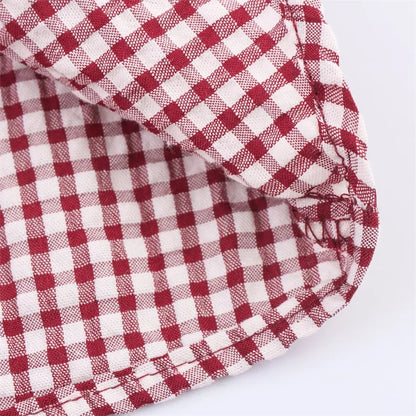 Elegant Fashion Chidori Plaid Ruffles Chiffon Shirt Spring 2025 Ruffled Neck Long Butterfly Sleeve Loose Tops Women's Clothing