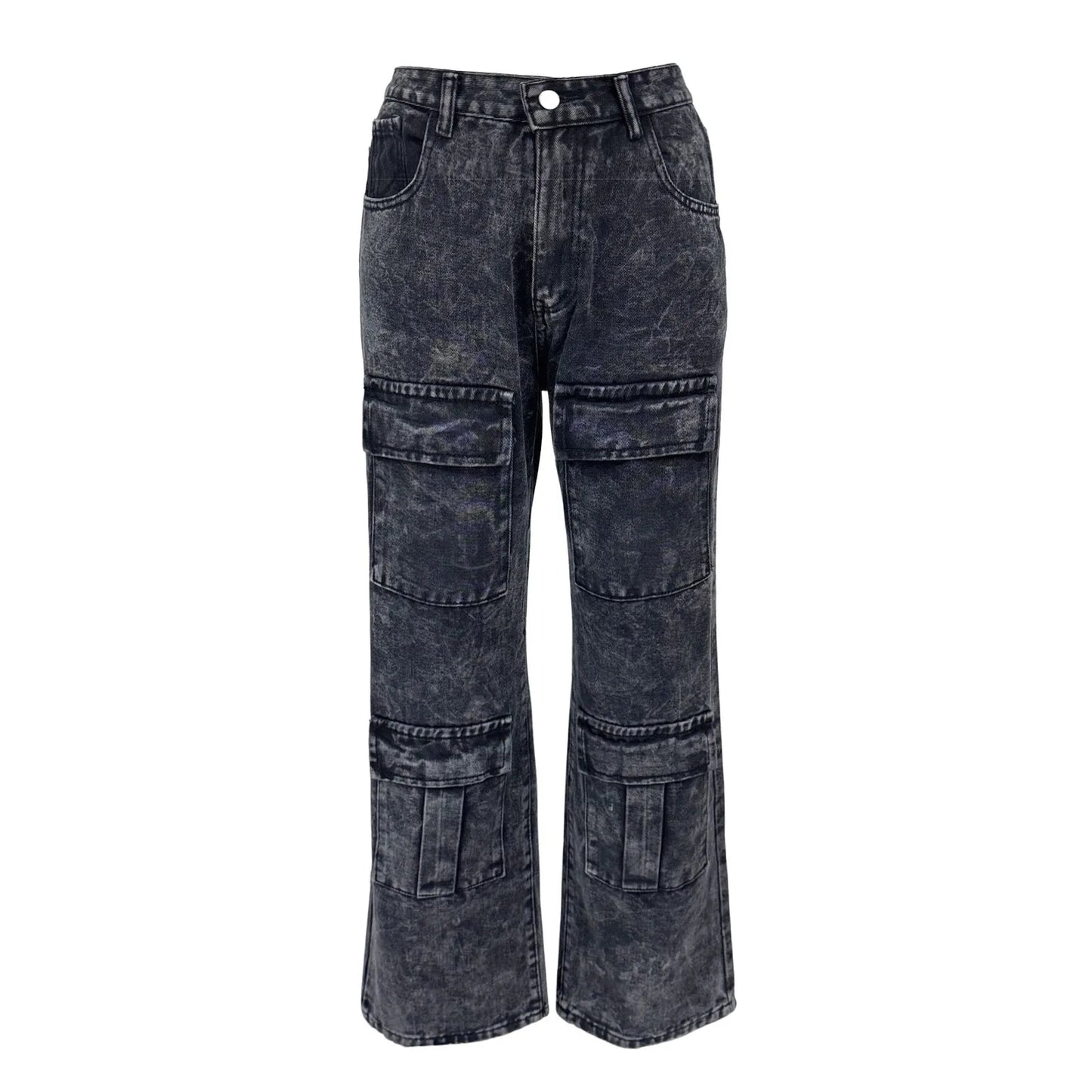 Wide Leg Mid-Low Waist Jeans