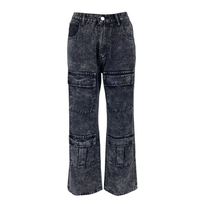 Wide Leg Mid-Low Waist Jeans