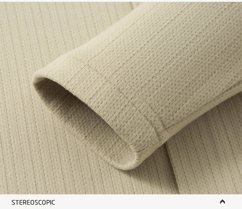 Men's Business Casual Solid Color Stretch V-neck POLO Shirt Daily Commute Striped Sweater for Fall 2024.