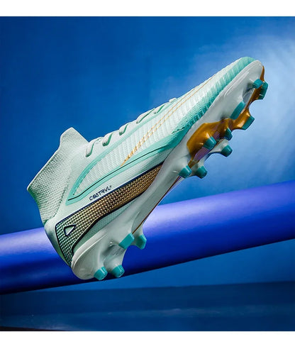 Men Professional Soccer Shoes Outdoor High-Top Sports Football Boots Long Spikes Artificial Grass Training Non Slip Sneakers