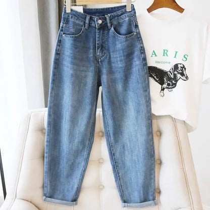 High-Waisted Light Blue Jeans For Women