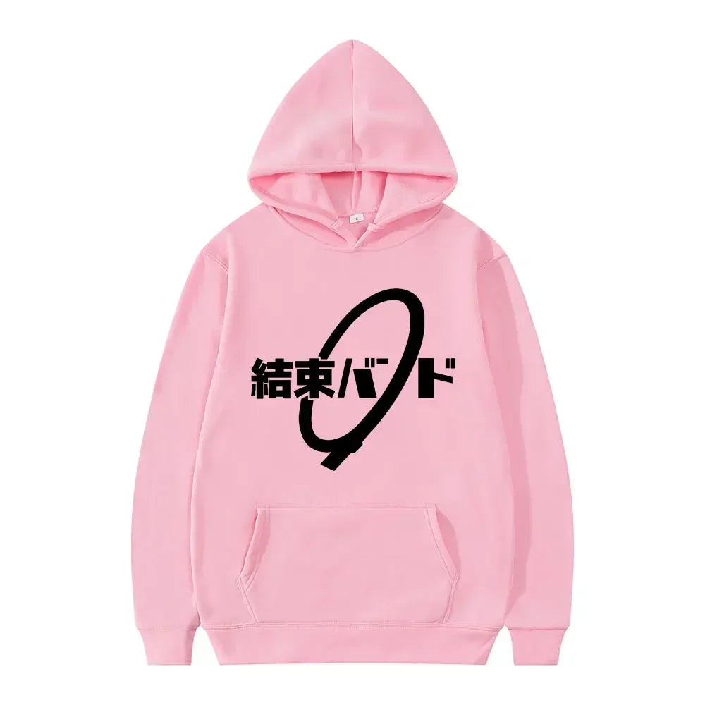 Anime Cos BOCCHI THE ROCK! Hoodie Kessoku Band Logo Couples Hoodies Goto Hitori Ijichi Nijika Cospaly Oversized Long Sleeve Male