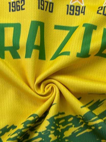Custom Soccer Jersey Set Brazil Personalized Name Number Football Shirt for School Team Club Kids Youth Practice Soccer Uniform