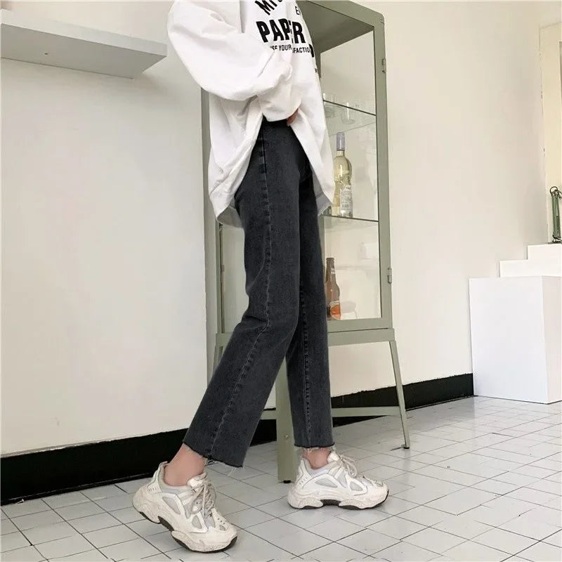 Women's Loose Straight Slimming Student Versatile Pants
