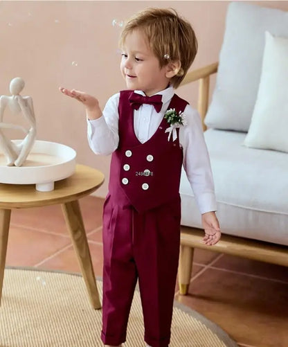 Baby Kids Photography Suit Newborn 1 Year Birthday Ceremony Costume Children'S Day Performance Suit Boys Formal Wedding Dress
