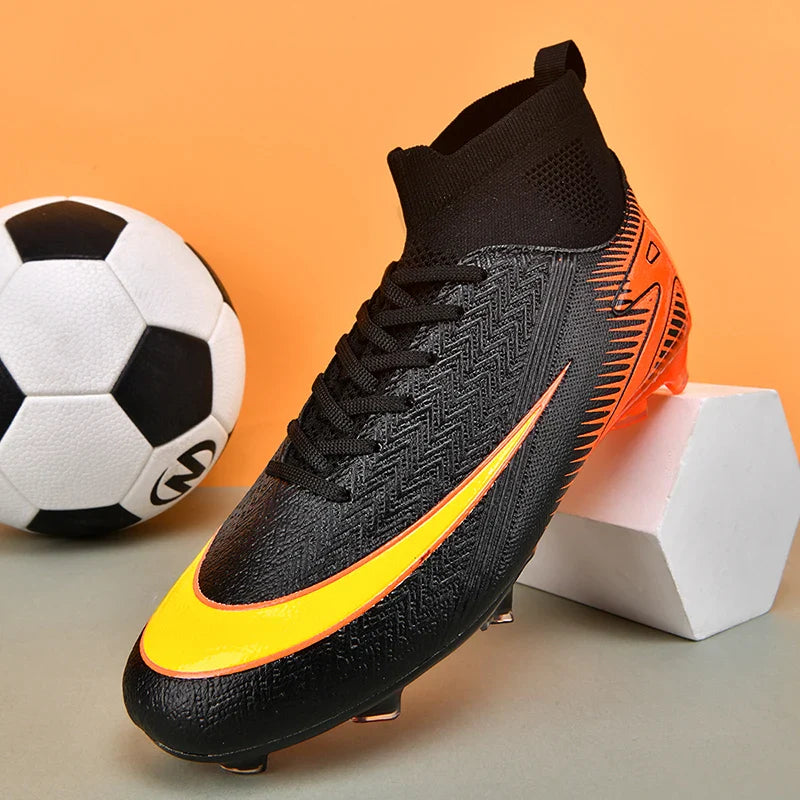 New Men Football Boots Kids Ankle Cleats Grass Soccer Shoes Futsal Indoor Sport Match Training TF/FG Hot-selling High-quality