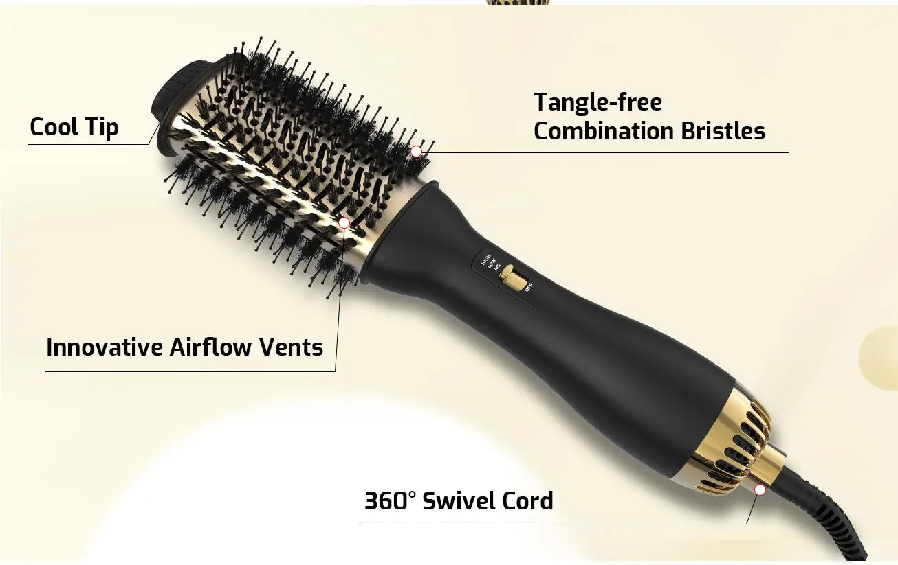 4 IN 1 Hot Air Brush One-Step Hair Dryer And Volumizer Styler and Dryer Blow Dryer Brush Professional 1000W Hair Dryers